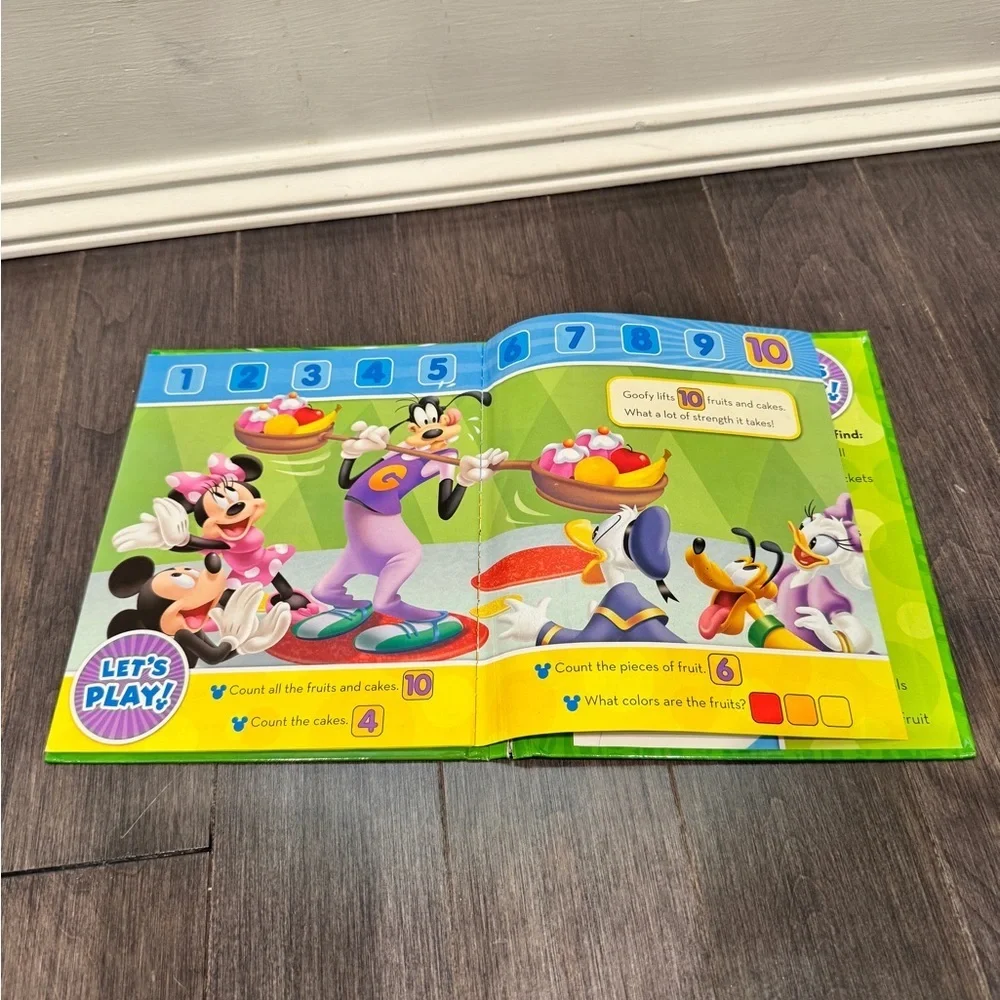 Disney Mickey & Friends 1-2-3 Ready Set Go Activity Reading Book Kids Toddlers